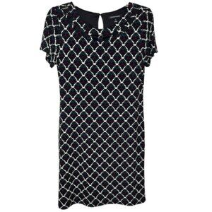 41 Hawthorn Black Jersey Sheath Dress, Cut Out Accent - Black/Multi - S